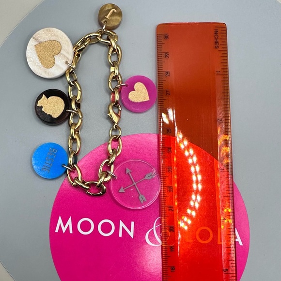 MOON&LOLA🌙 Gold Charm Bracelet and Charms (2 hearts, J, Bestie, Boy, Arrows) - Picture 6 of 6